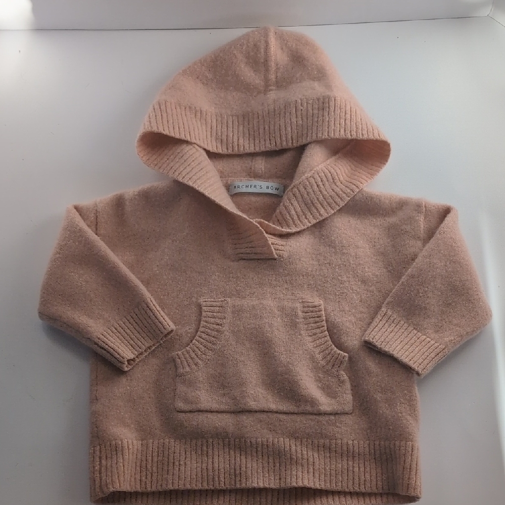 Archer's Bow Cashmere Cozy Pink Hooded Sweater